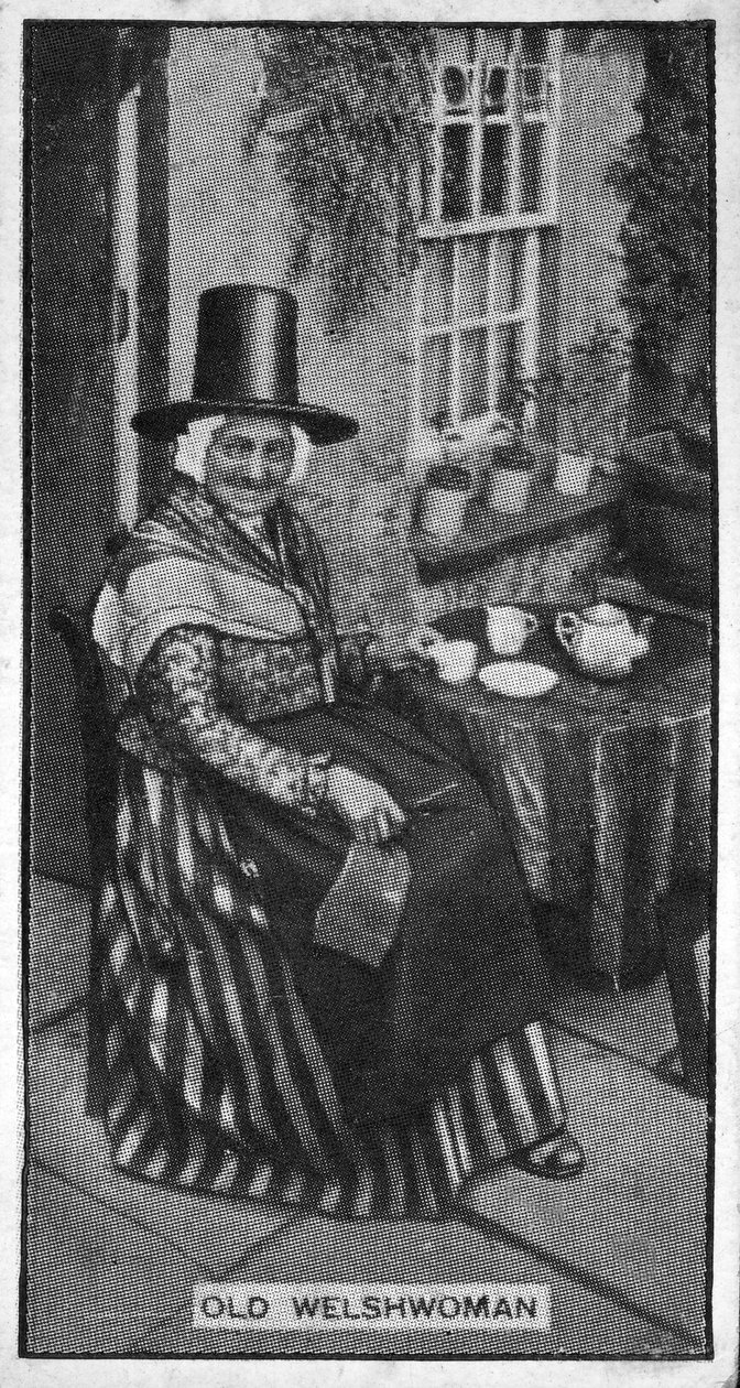 Vecchia donna gallese, da una fotografia di fine XIX secolo da British Photographer