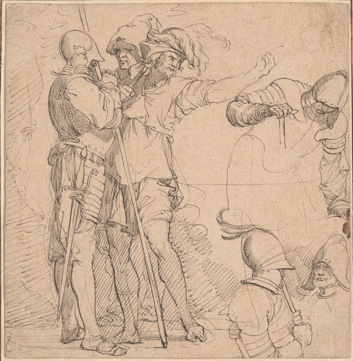 Capriccio derivato da "Figurine" di Salvator Rosa da British 18th Century