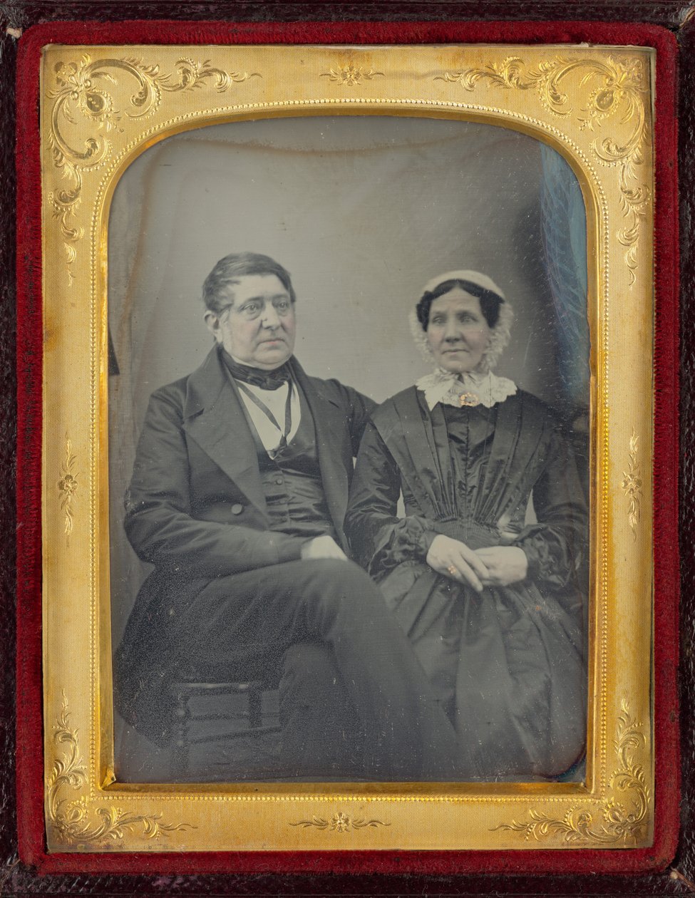 Ritratto di uomo e donna, c. 1850 (foto) da British Photographer