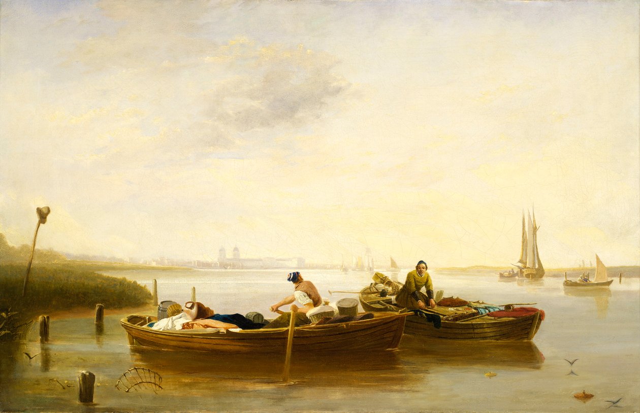 Greenwich da Blackwall Reach, c.1830-40 da British School