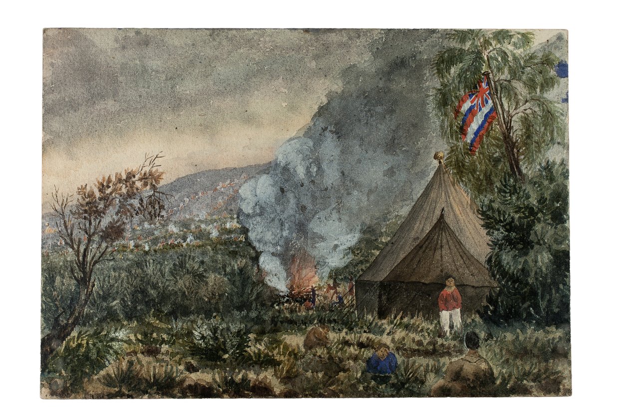 Vulcano Mauna Kea, Hawaii, marzo 1859 da British School