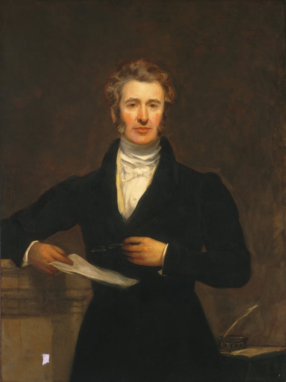 Ritratto di uomo, 1830 circa (olio su tela) da British School