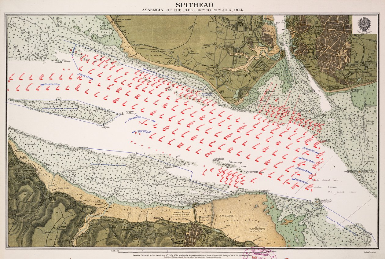 Assemblea della flotta a Spithead dal 15 al 20 luglio 1914 da British School