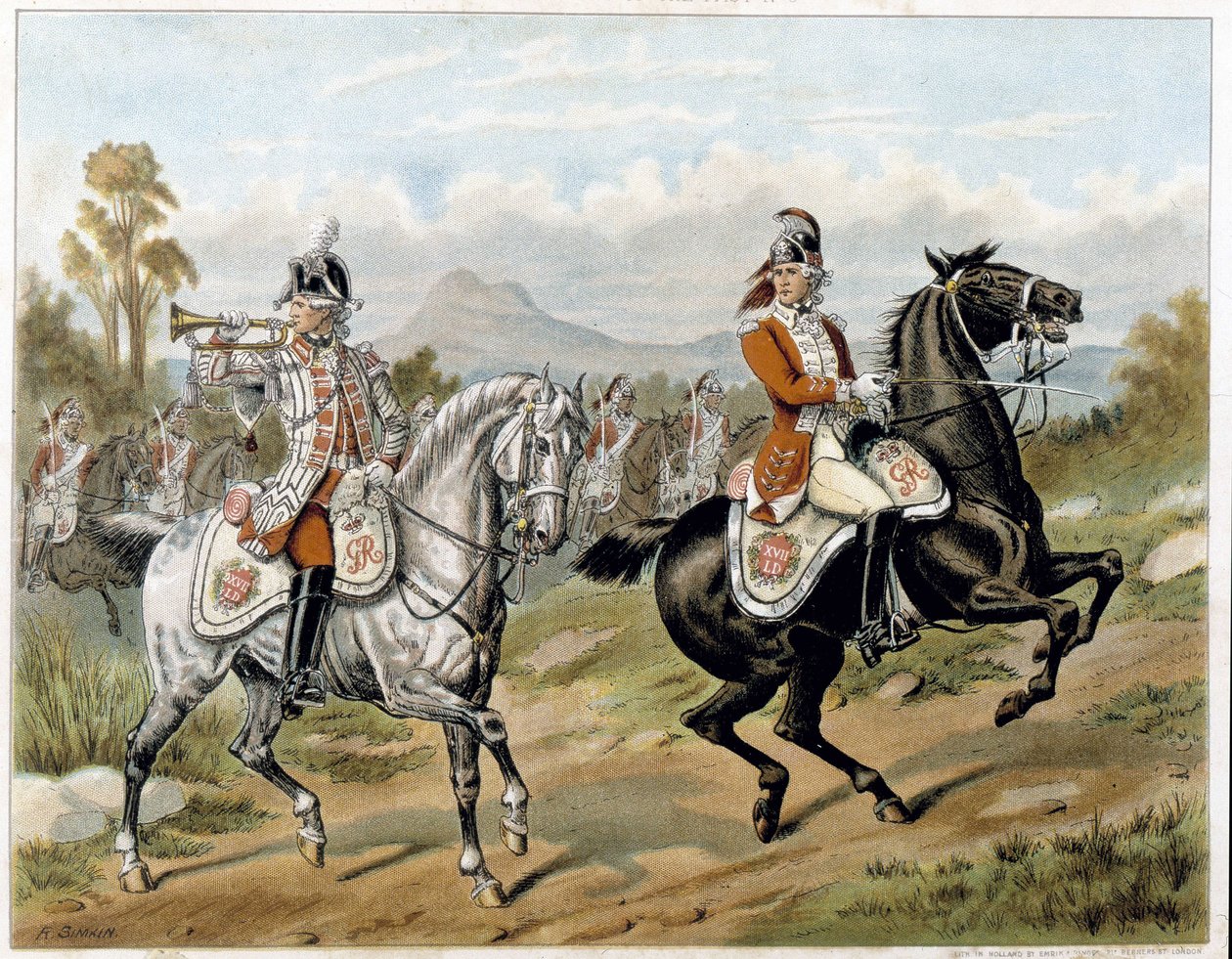 I 17° Dragoni Leggeri (Nuovi Lancieri), in America 1775 - in 