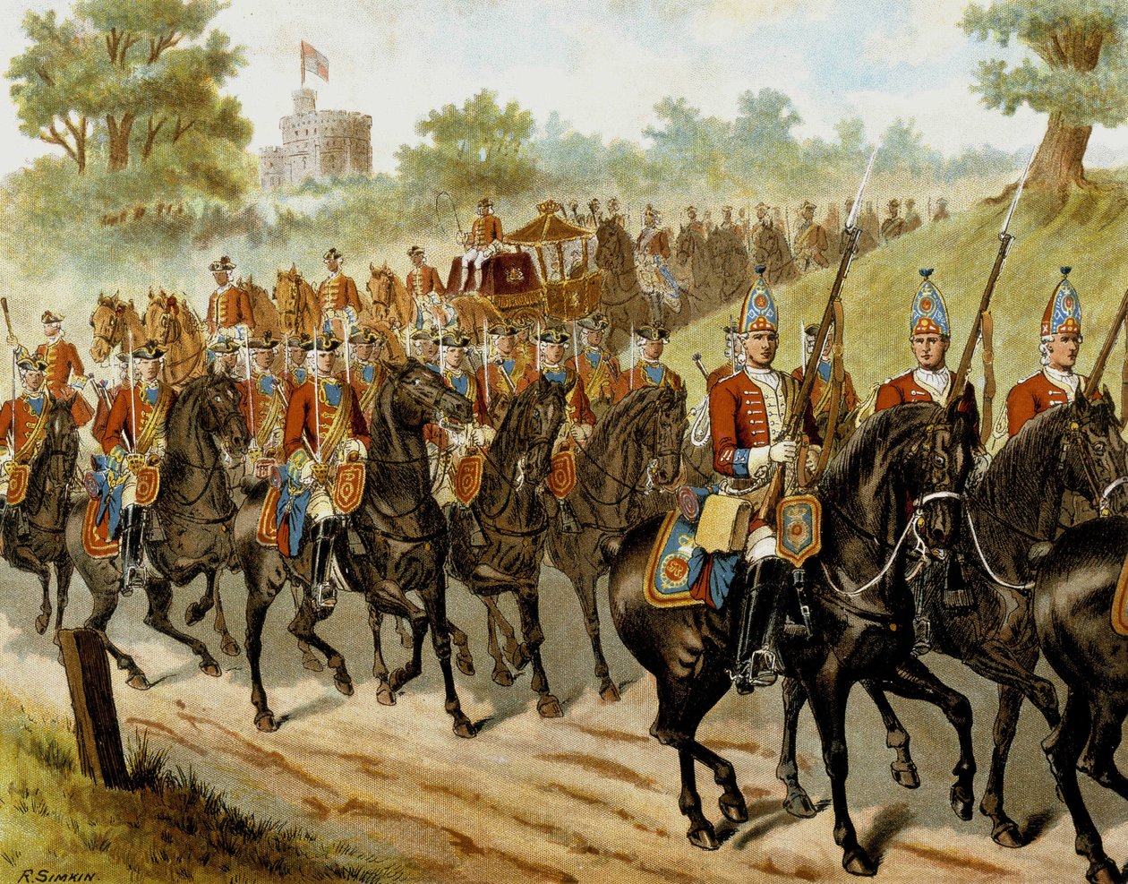 La scorta reale (Giorgio II) nel 1742 - in 