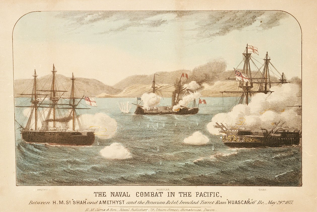 Il combattimento navale nel Pacifico, tra HMS 