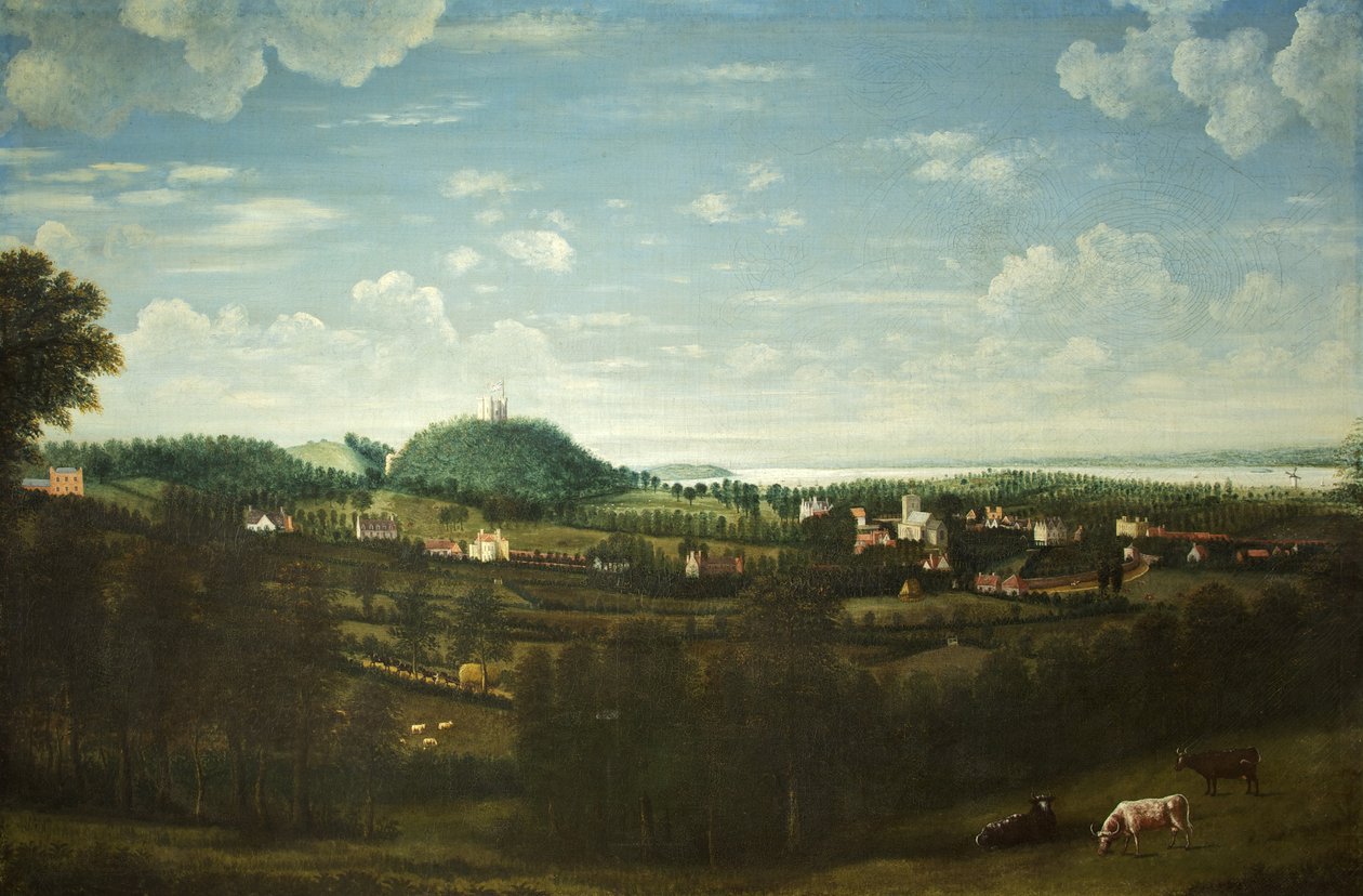 Veduta del villaggio di Henbury, c.1720 da British School