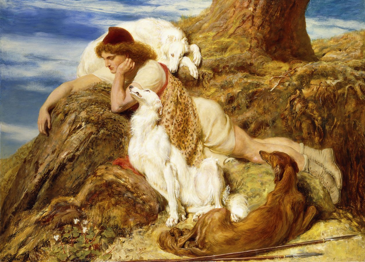 Endimione "Ah! bene, perché il nostro giovane Endimione dovrebbe languire"-Keats da Briton Riviere