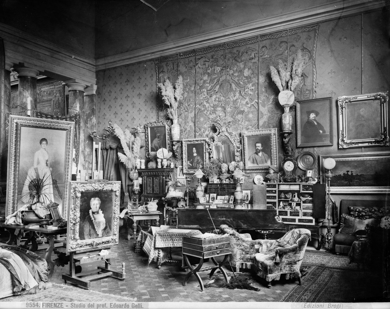 Studio del pittore fiorentino Edoardo Gelli da Brogi Brogi
