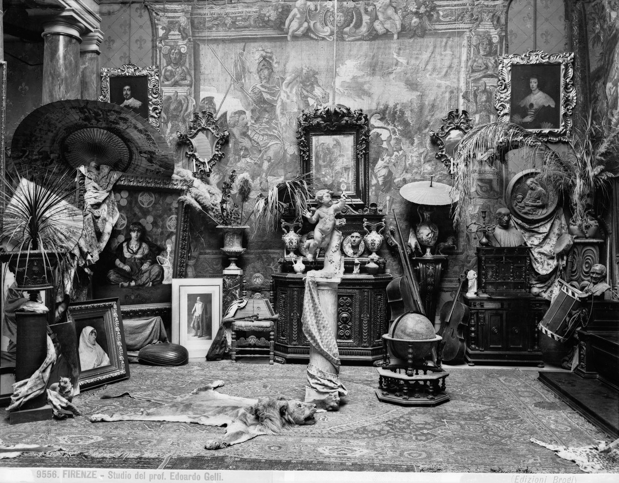 Studio del pittore fiorentino Edoardo Gelli da Brogi Brogi