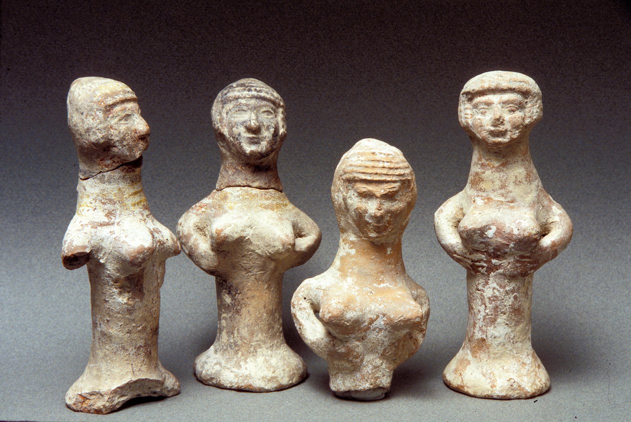 Figurine di Asherah, Cananea, 999-600 a.C. da Bronze Age