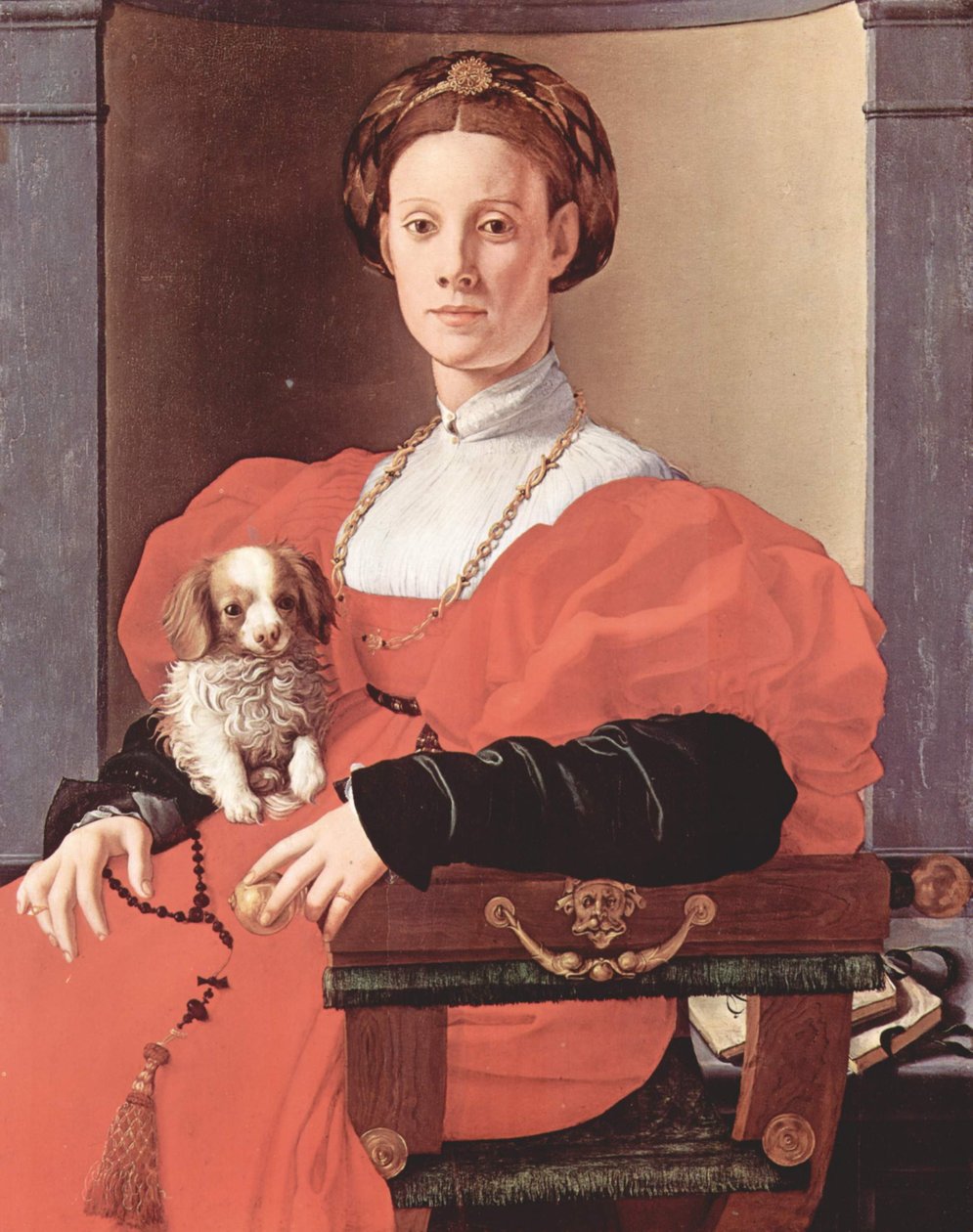 Tedesco: Bildnis einer Dame in Rot (Francesca Salviati) Ritratto di una signora in rosso (Francesca Salviati) da Bronzino