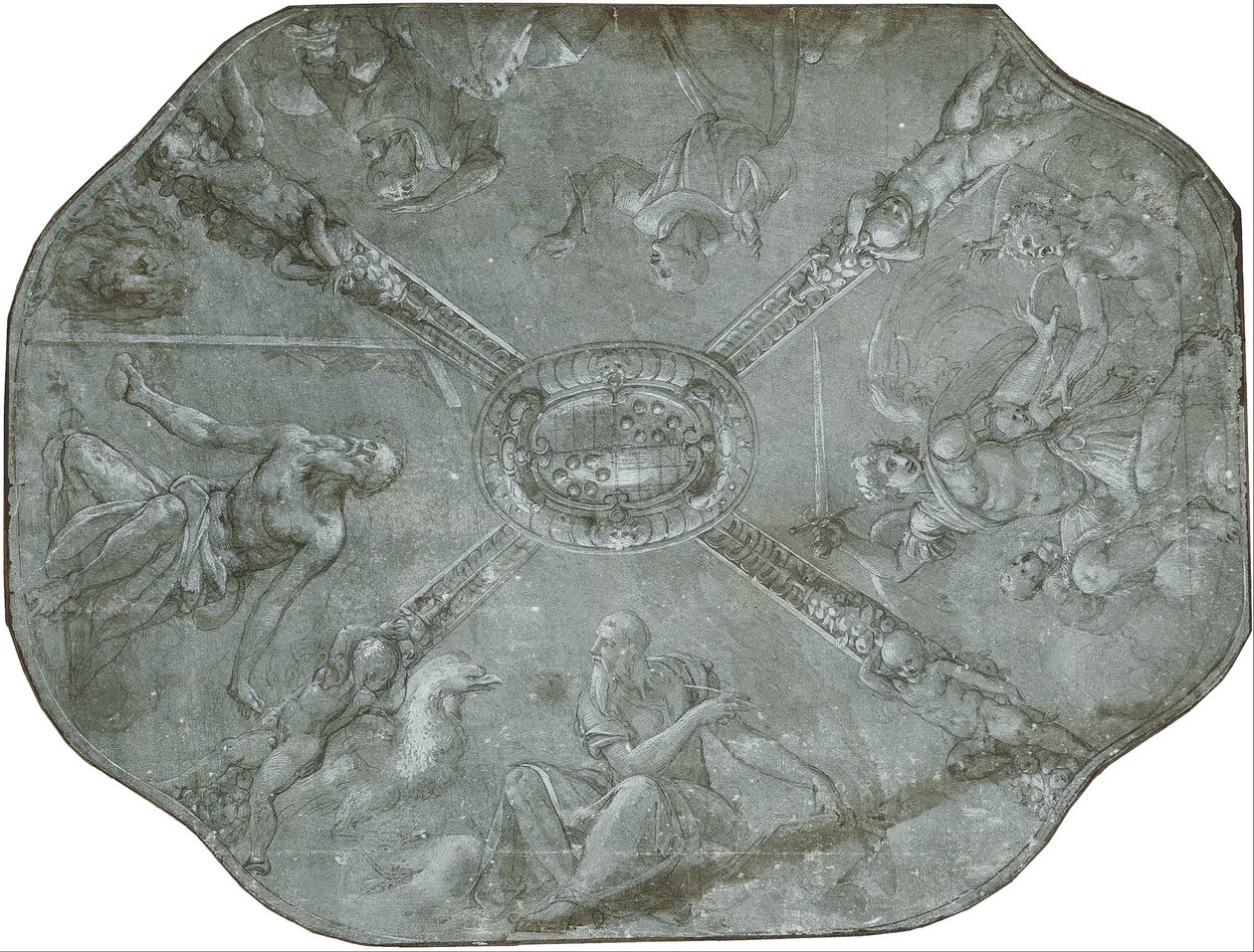 Sketch for the ceiling fresco in the Capella d