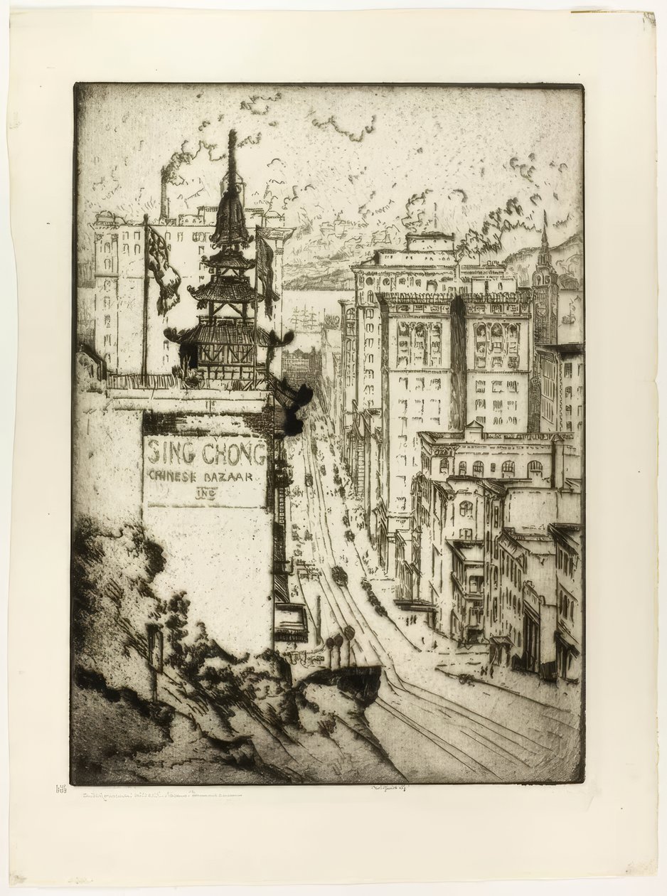 California Street, San Francisco da Bror Julius Olsson Nordfeldt