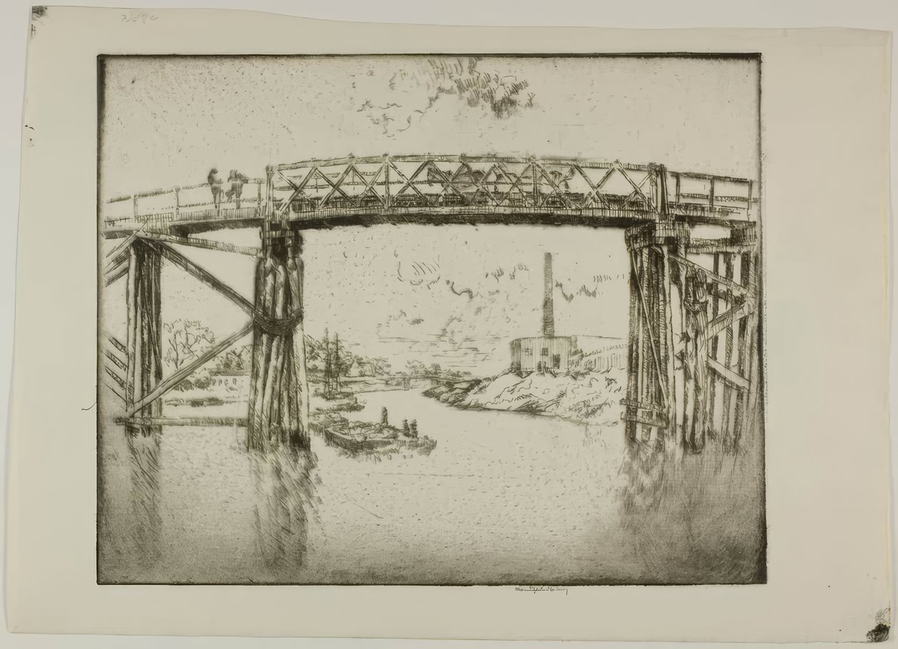 Chicago - Chiatte sul ramo nord da Bror Julius Olsson Nordfeldt