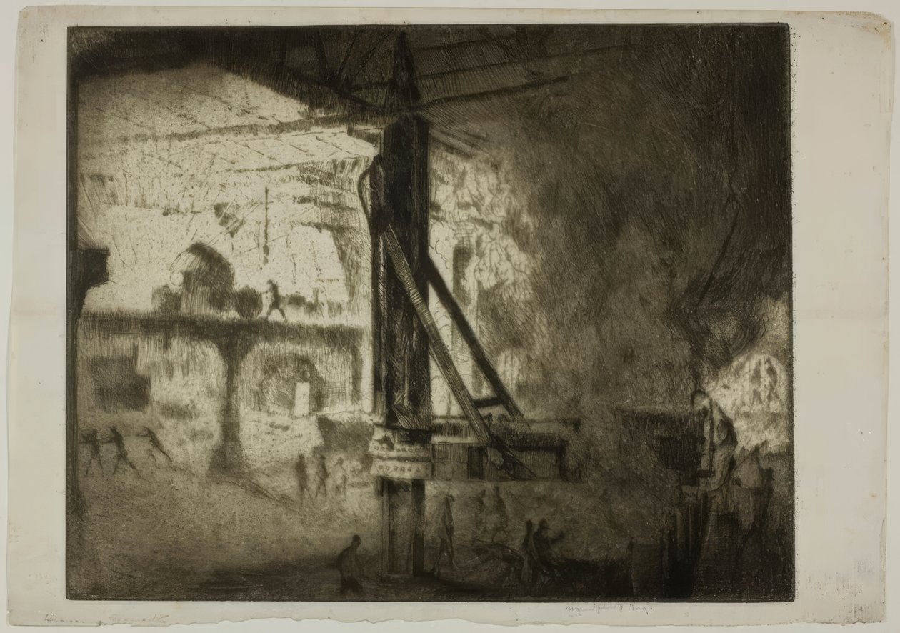 Chicago - Convertitori Bessemer, Illinois Steel Co. da Bror Julius Olsson Nordfeldt