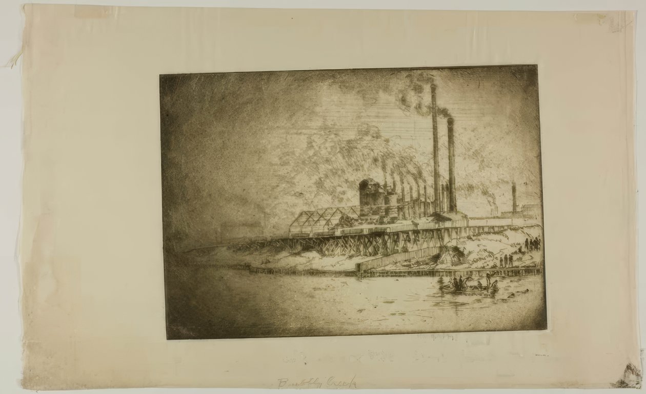 Chicago - Bubbly Creek, 35ª Strada e River da Bror Julius Olsson Nordfeldt