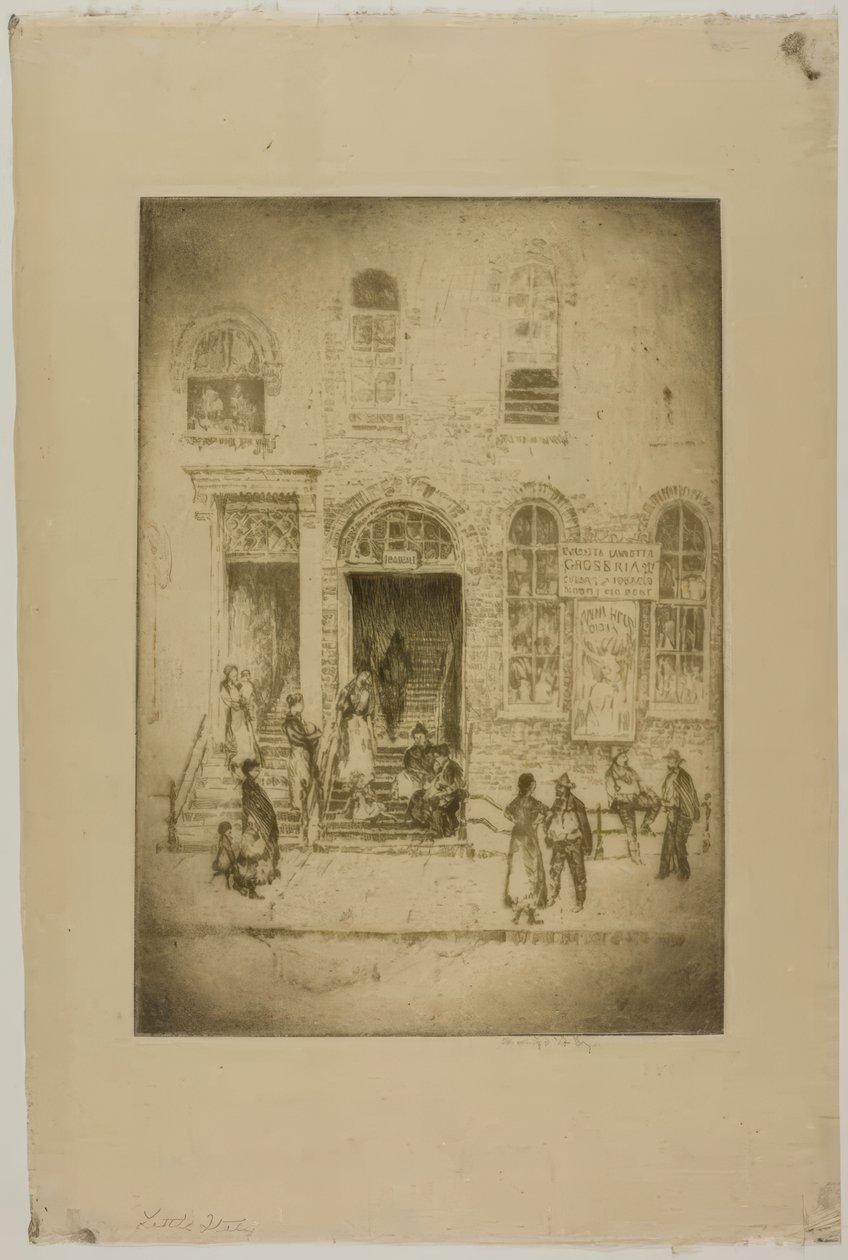 Chicago - Little Italy, Grand Ave da Bror Julius Olsson Nordfeldt