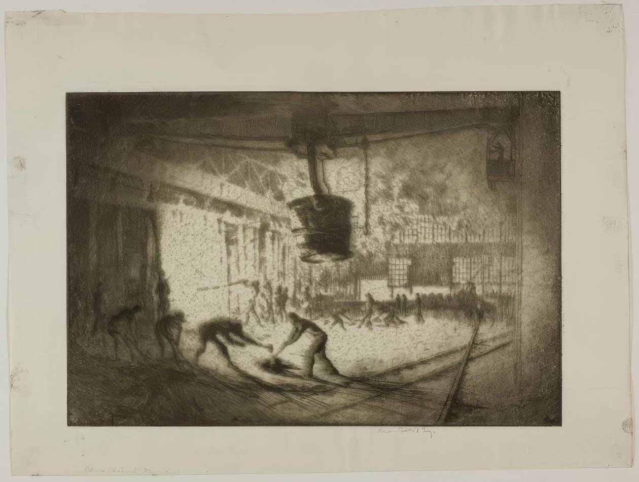 Chicago - Forno a focolare aperto, Illinois Steel Co. da Bror Julius Olsson Nordfeldt