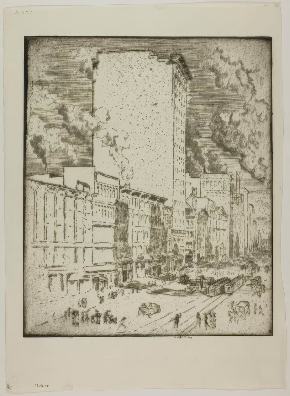 Chicago - Via dello Stato da Bror Julius Olsson Nordfeldt