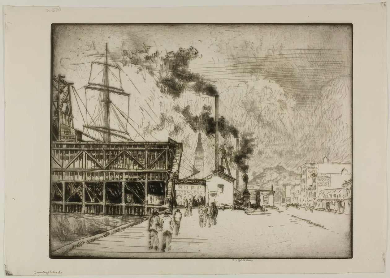 Il molo di Crowley da Bror Julius Olsson Nordfeldt