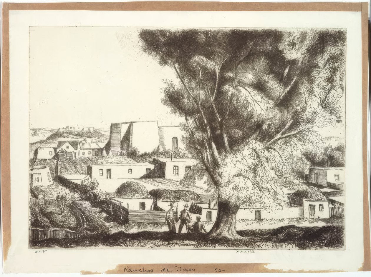 Ranchos de Taos da Bror Julius Olsson Nordfeldt