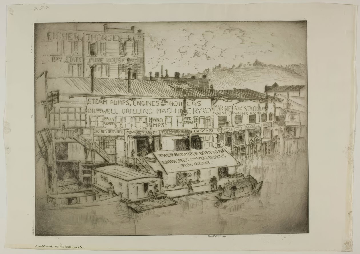 La rimessa per barche sul Willamette da Bror Julius Olsson Nordfeldt