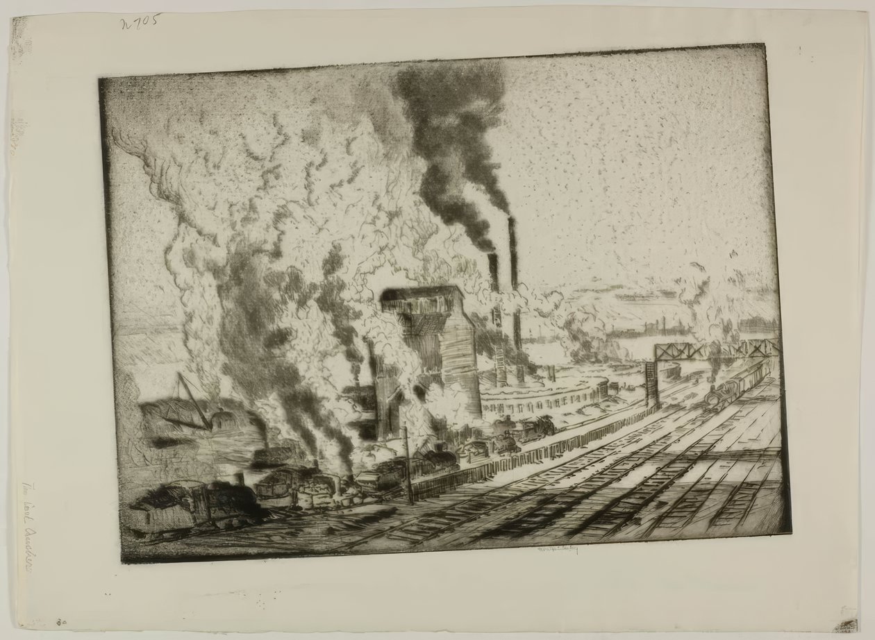 Il frantoio per carbone da Bror Julius Olsson Nordfeldt