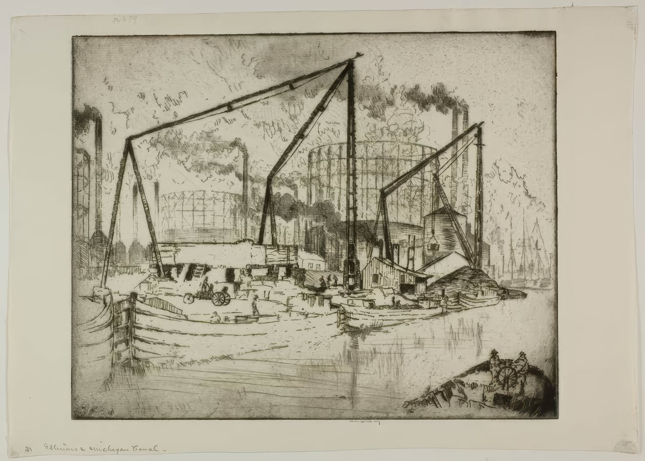 Il canale Illinois  Michigan da Bror Julius Olsson Nordfeldt