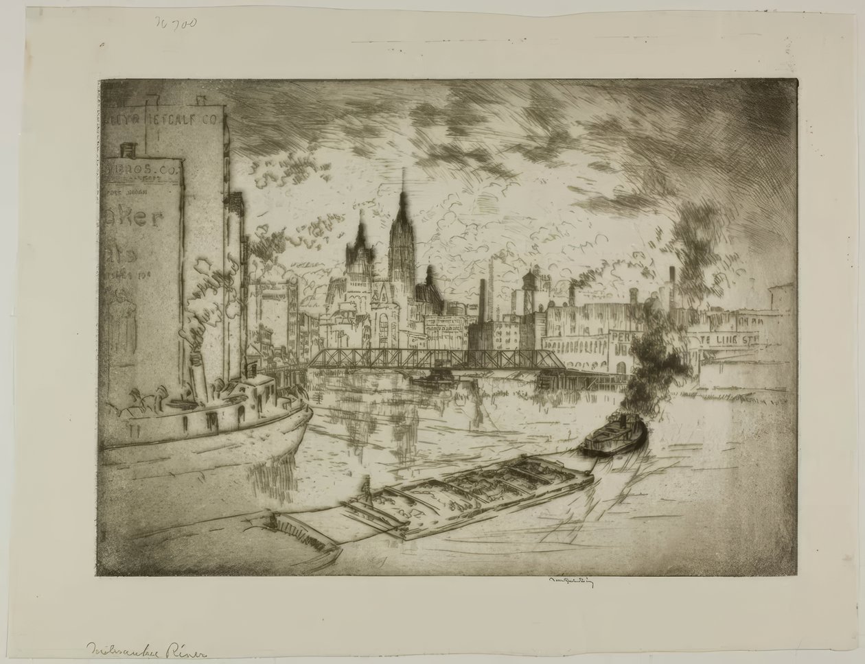 Il fiume Milwaukee da Bror Julius Olsson Nordfeldt