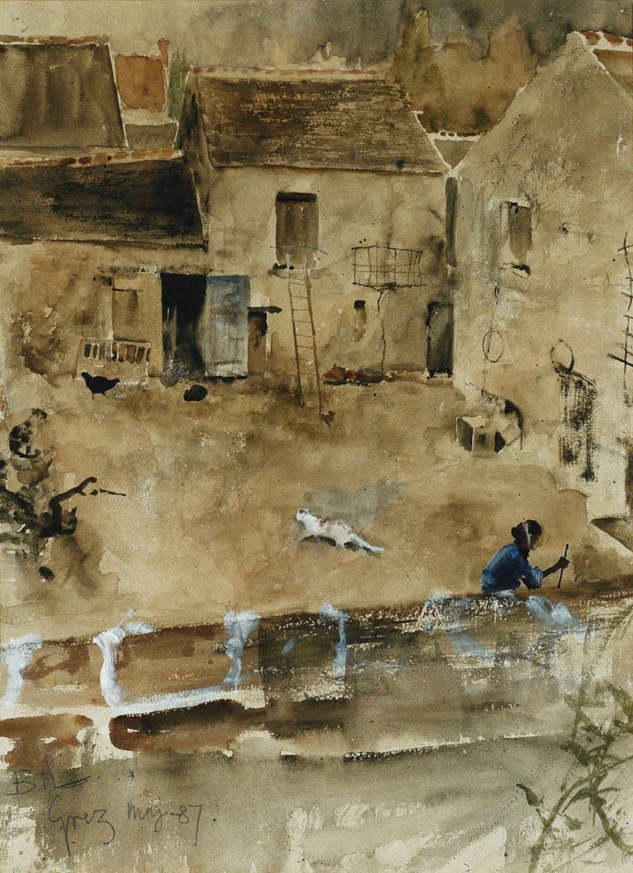 Un cortile a Grez-Sur-Loing da Bruno Andreas Liljefors
