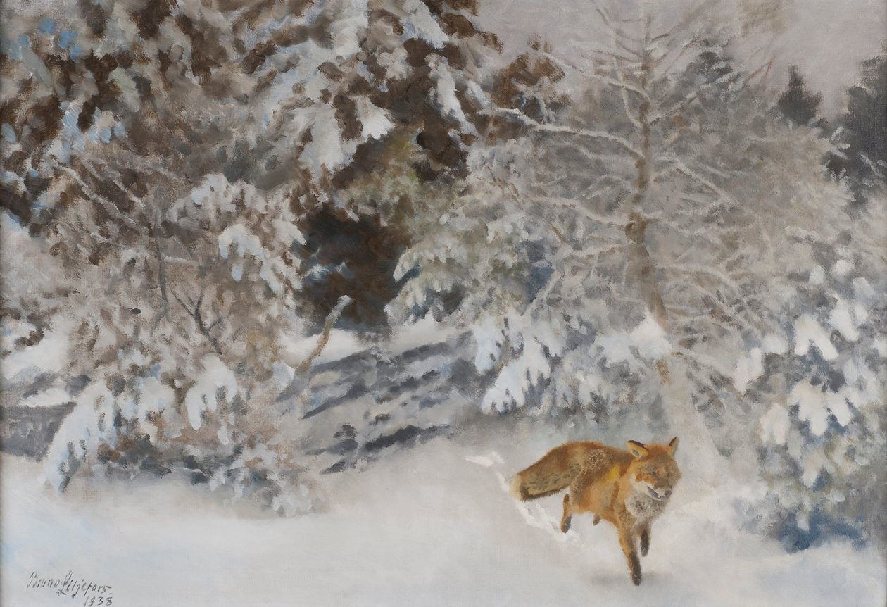 Volpe nel paesaggio invernale, 1938 da Bruno Andreas Liljefors