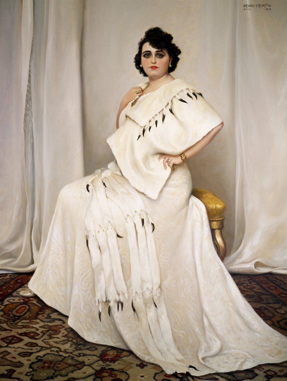 Ritratto di Anna Lolli (1888-1973), amante di Pietro Mascagni, dipinto di Bruno Croatto (1875-1948) da Bruno Croatto