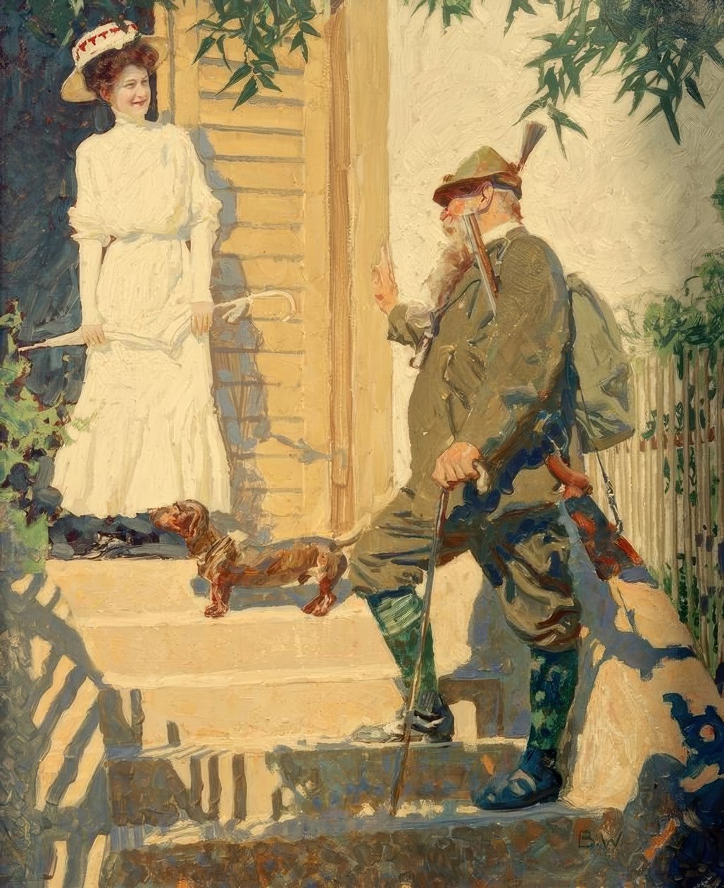 Principe reggente Luitpold di Baviera con giovane dama da Brynolf Wennerberg