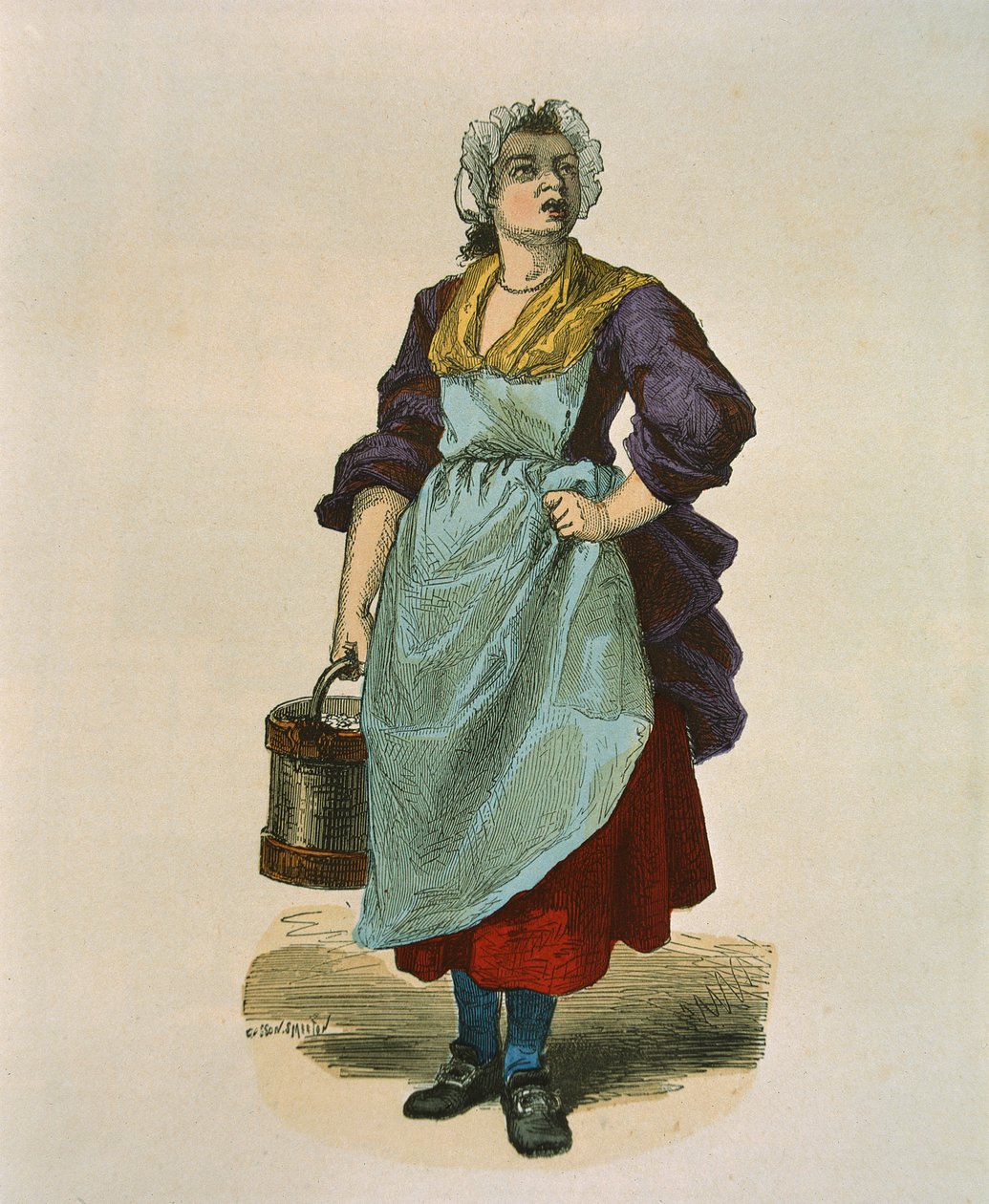 Venditore di noci nel 1774 da Burn Smeeton