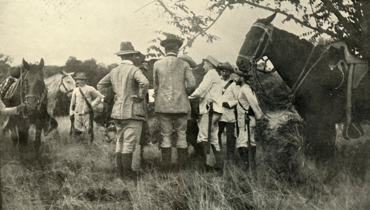 Generale Lawton che apprende dagli ufficiali cubani...30 giugno, Guerra ispano-americana da Burr McIntosh