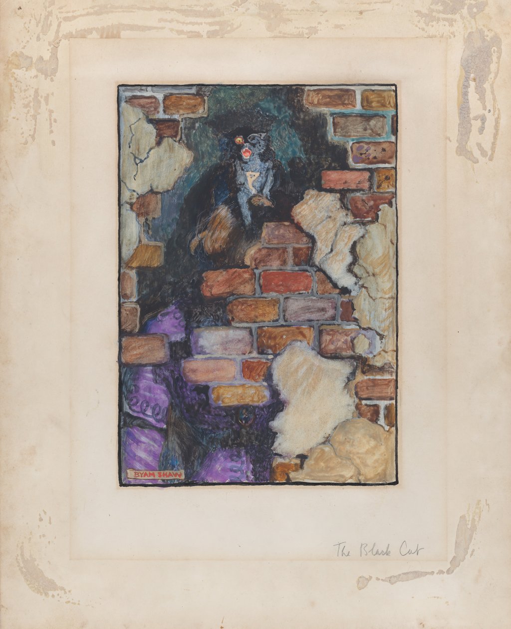 Il gatto nero, per I racconti del mistero di Edgar Allan Poe, 1909 da Byam Shaw