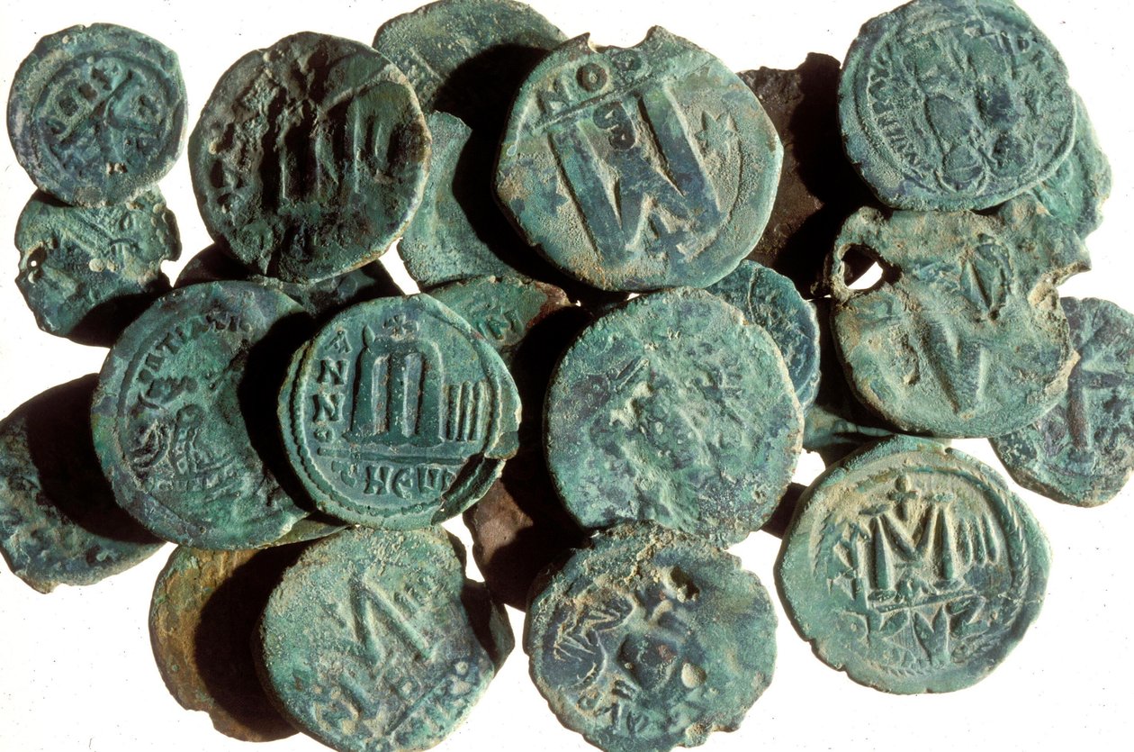 Monete trovate negli scavi di Tiberiade da Byzantine