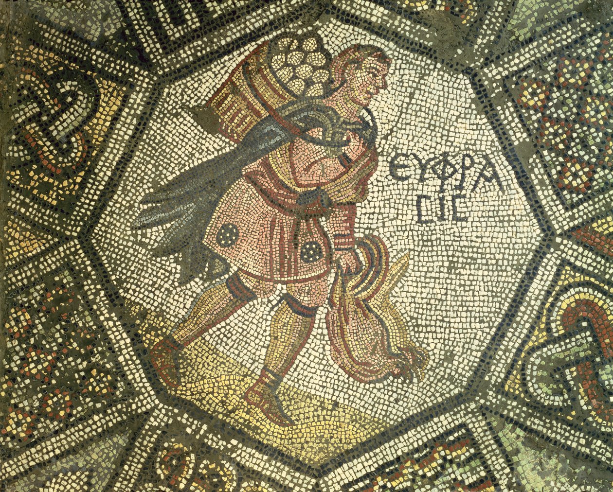 Contadino che trasporta polli e un cesto di uova, V-VI secolo da Byzantine