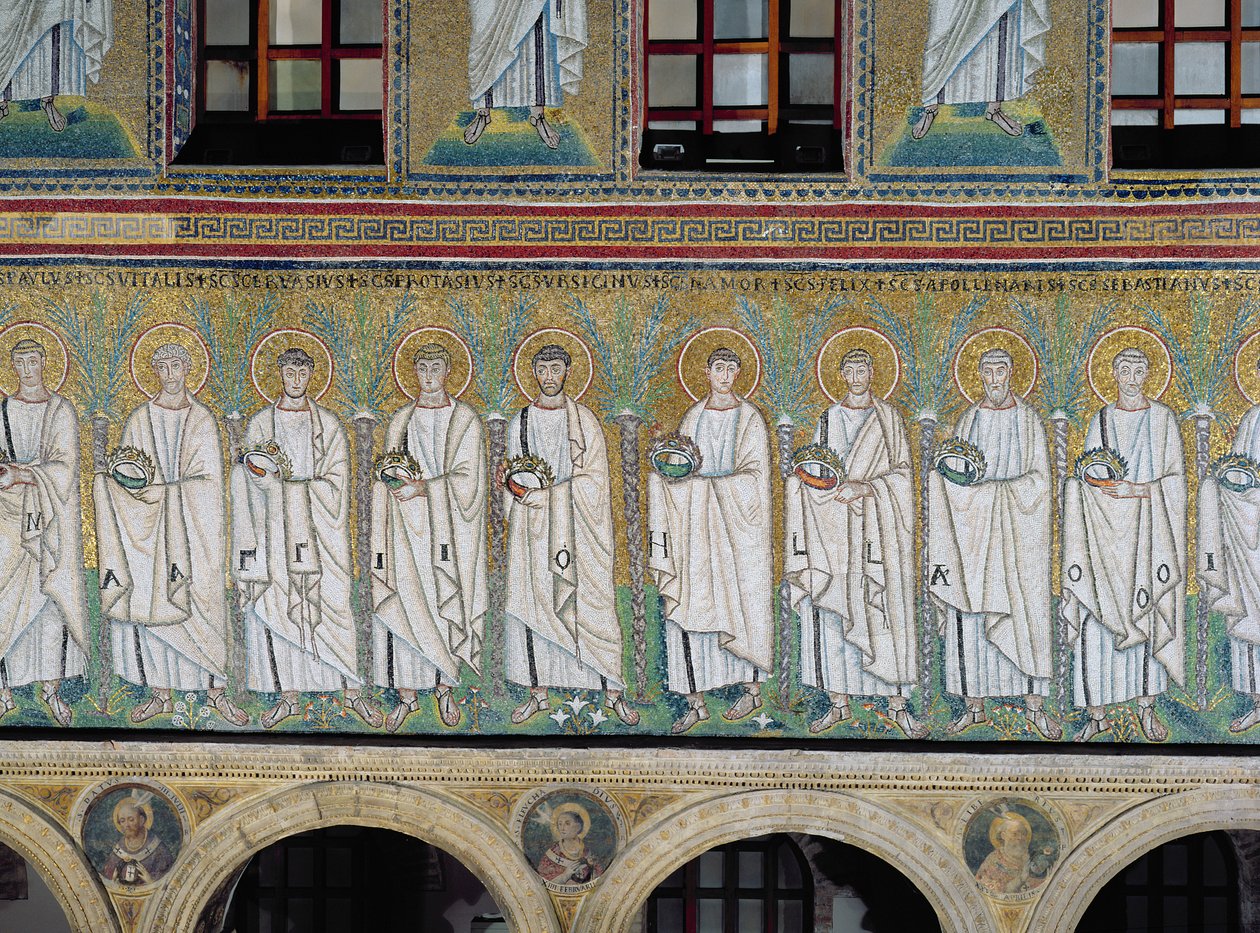 Gruppo di santi e martiri da Byzantine School