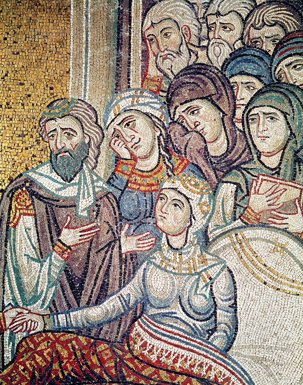 La resurrezione della figlia di Giairo (mosaico) (dettaglio) da Byzantine School