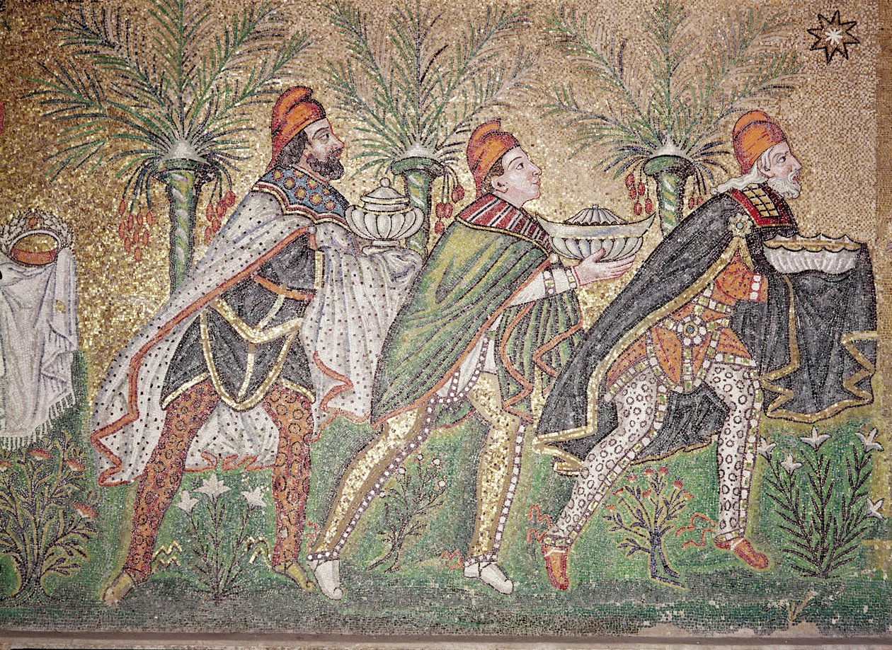 I tre re (mosaico) da Byzantine School