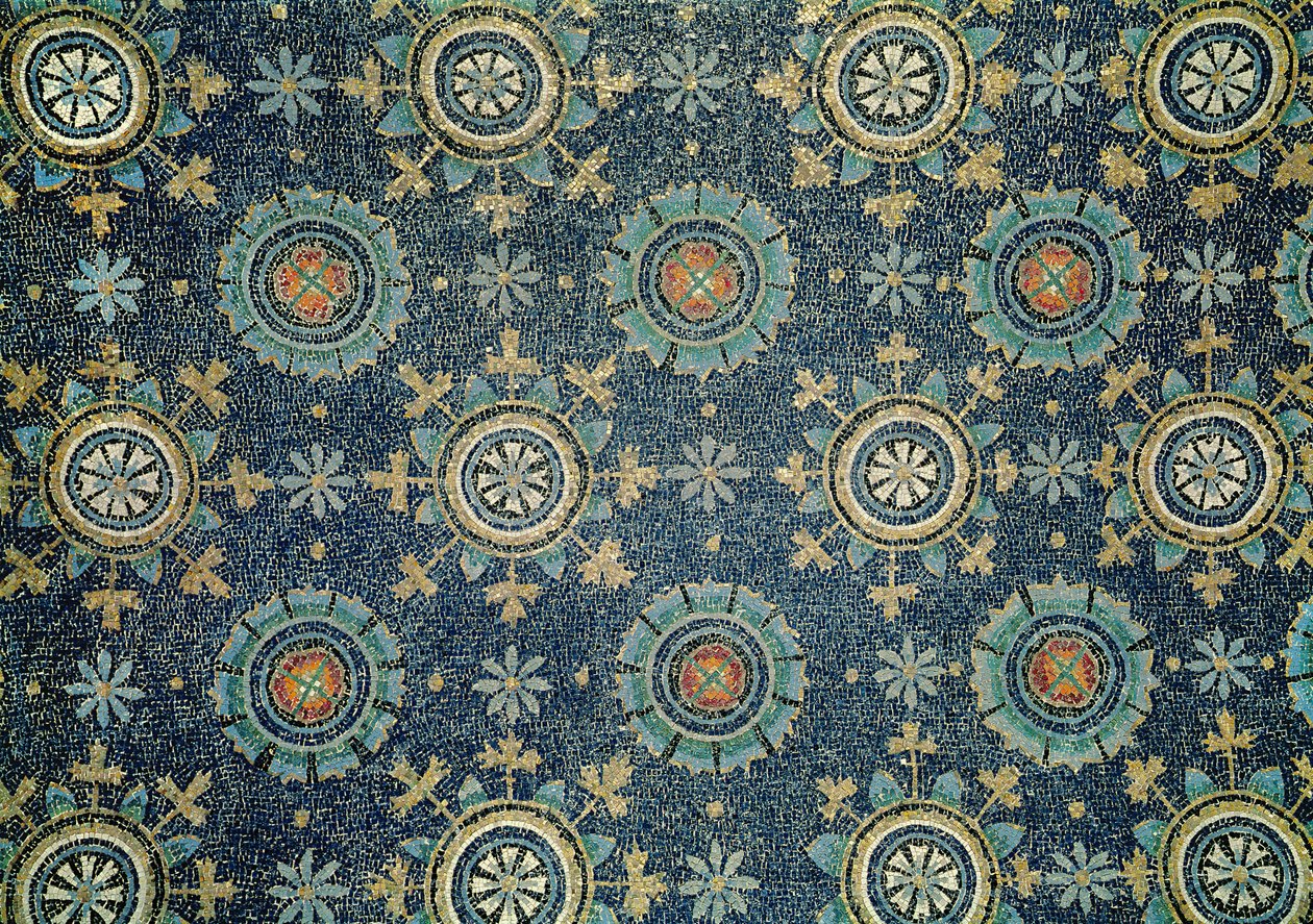 (dettaglio) della decorazione floreale dalla volta da Byzantine