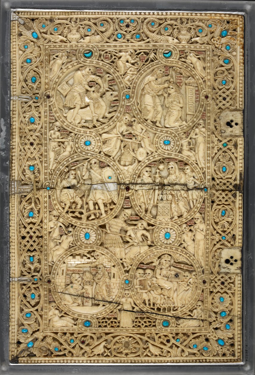 Egerton MS 1139 Copertina superiore con scene della vita di Davide, il 