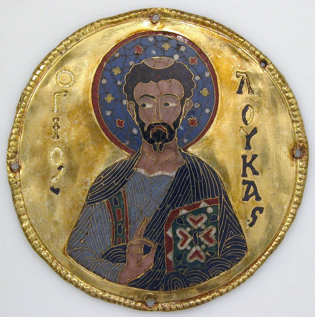 Medaglione con San Luca da una cornice di icona, c.1100 da Byzantine