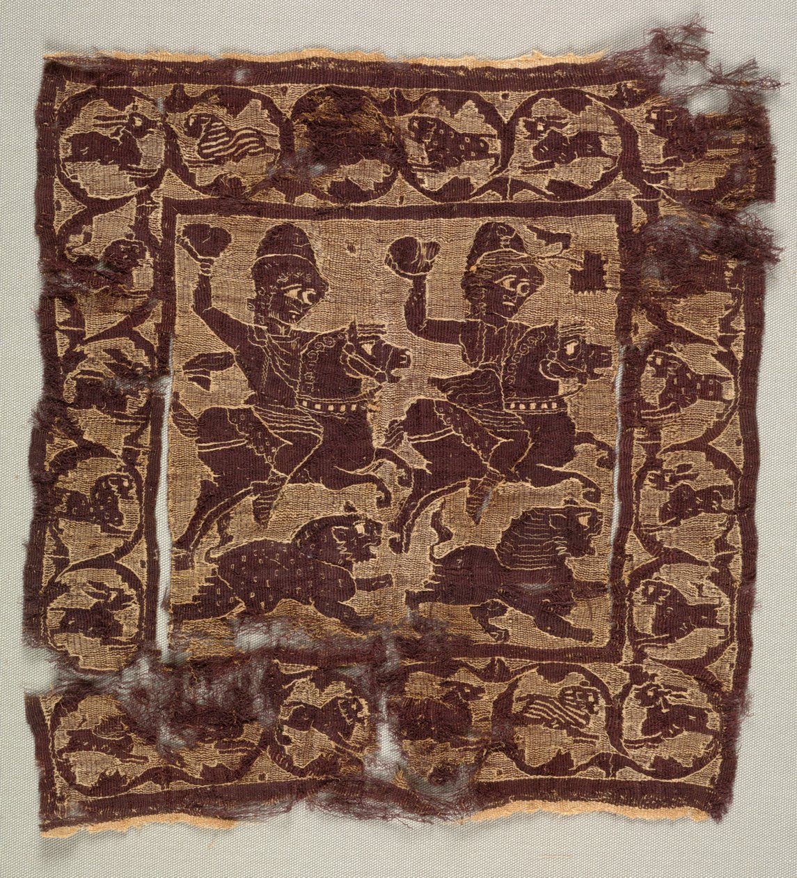 Quadrato ornamentale da una tunica da Byzantine PeriodEgyptian
