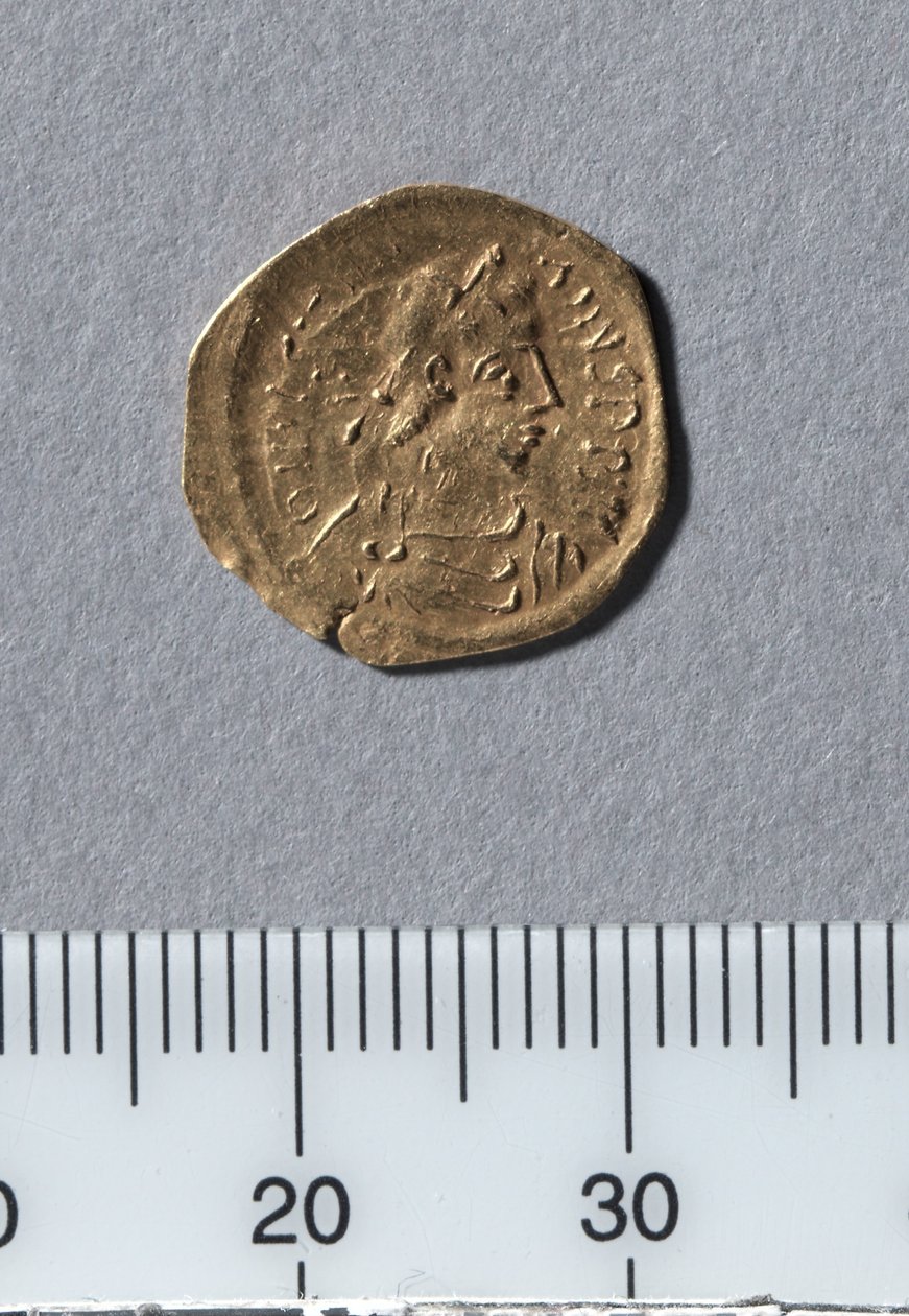 Mezzo Tremisse di Giustiniano I, Costantinopoli, 527-565 da Byzantine School