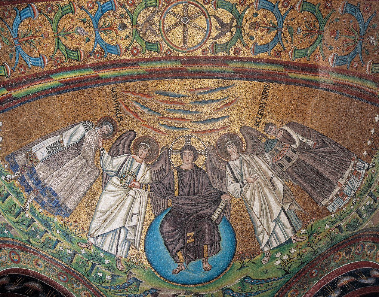 Italia, Emilia-Romagna, Ravenna, Basilica di San Vitale, mosaico dell