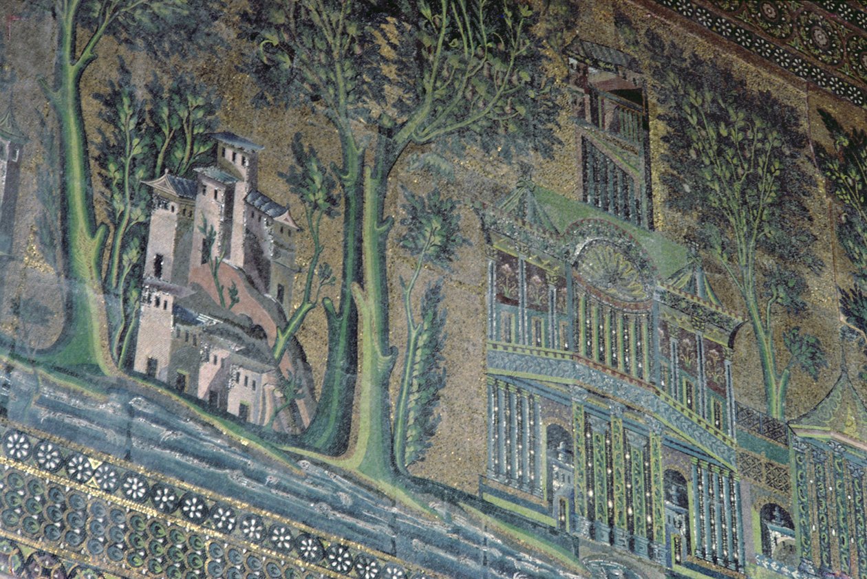 Mosaici sul portico ovest, VIII secolo da Byzantine School