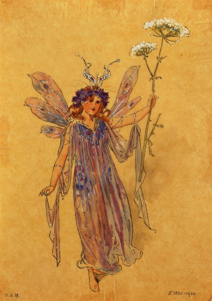Una Fata, costume design per Sogno di una notte di mezza estate, prodotto da R. Courtneidge al Princes Theatre, Manchester da C. Wilhelm
